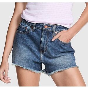 PINK Denim High-Rise Cut Off Jean Shorts